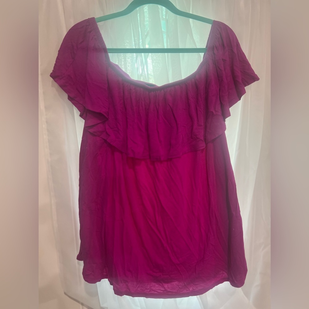 Lane Bryant knit truffle blouse.